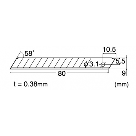 BA-50P - 9mm Spare Silver Blades