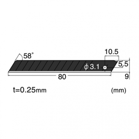 BA-51P - 9mm Spare Black Blades