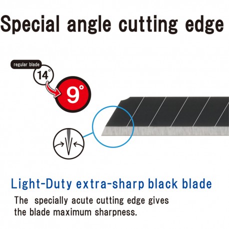 BA13P - 9mm Extra Sharp Black Blades