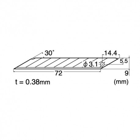 BD-100 - 9mm 30 Degree Silver Blades