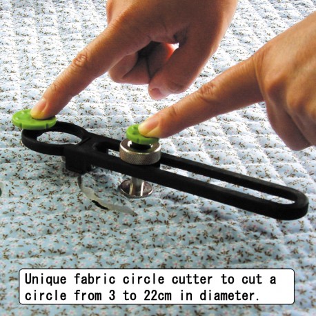 C-2000P Unique Circle Cutter for Fabrics 3cm to 22cm