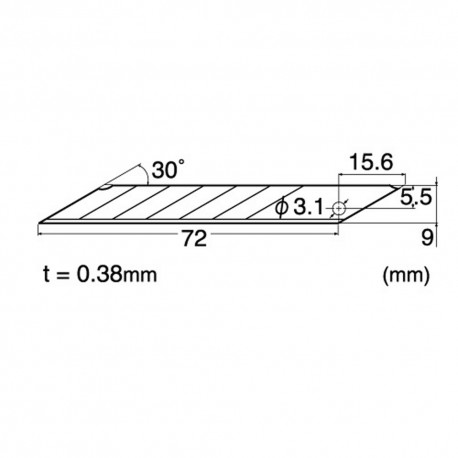 BAD-21P - 9mm 30 Degree Silver Blades