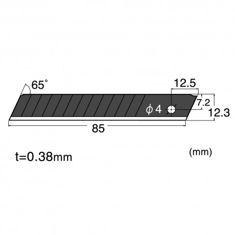 BH23P - 12.3mm Spare Black Blades