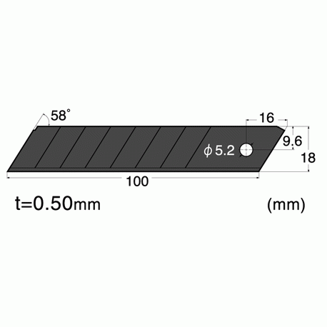 BL-12P - 18mm Spare Black Blades