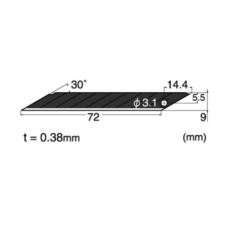 BD-2000 - 9mm 30 Degree Black Blades - 100Pack