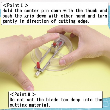 iC-1500P Light-Duty Circle Cutter 1.8cm to 17cm - Transparent Body