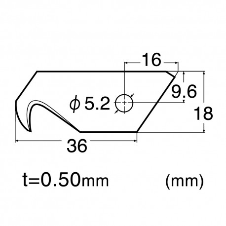 BSL-21P -18mm Hook blade 