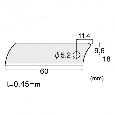 BSL31P - 60mm Rounded Tip Short Blade